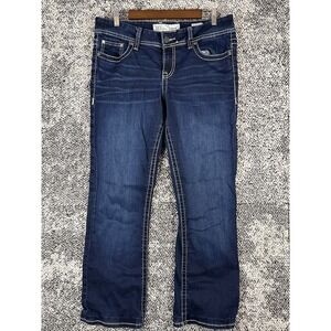 BKE Buckle Denim Dakota Jeans Womens 30R (33 X 28.5) Boot Cut‎ Thick Stitch